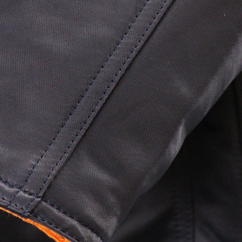 AMBUSH(アンブッシュ) 20AW MA-1 Hybrid Belted Robe Jacket キモノ ベルベット ローブ フライトジャケット コート BMEA002F20FAB001 ネイビー