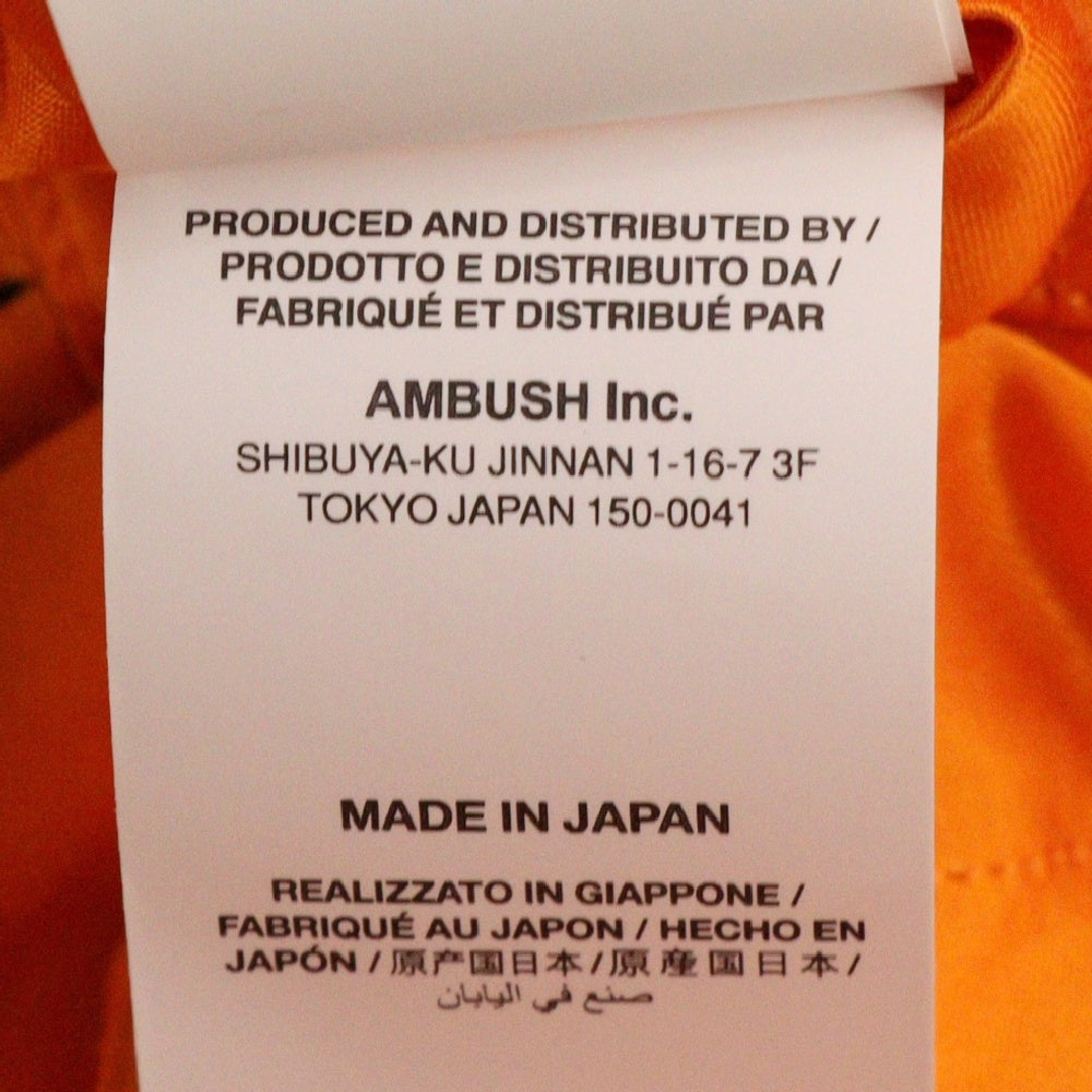 AMBUSH(アンブッシュ) 20AW MA-1 Hybrid Belted Robe Jacket キモノ ベルベット ローブ フライトジャケット コート BMEA002F20FAB001 ネイビー
