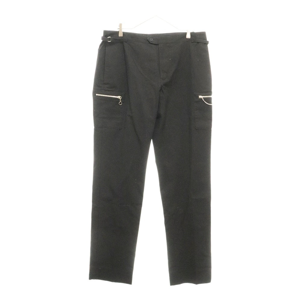 Maison Margiela 11(メゾンマルジェラ11) 17SS Chain Ditail At Zipped Pockets チェーンディテール ジップポケットパンツ ブラック S30KA0466