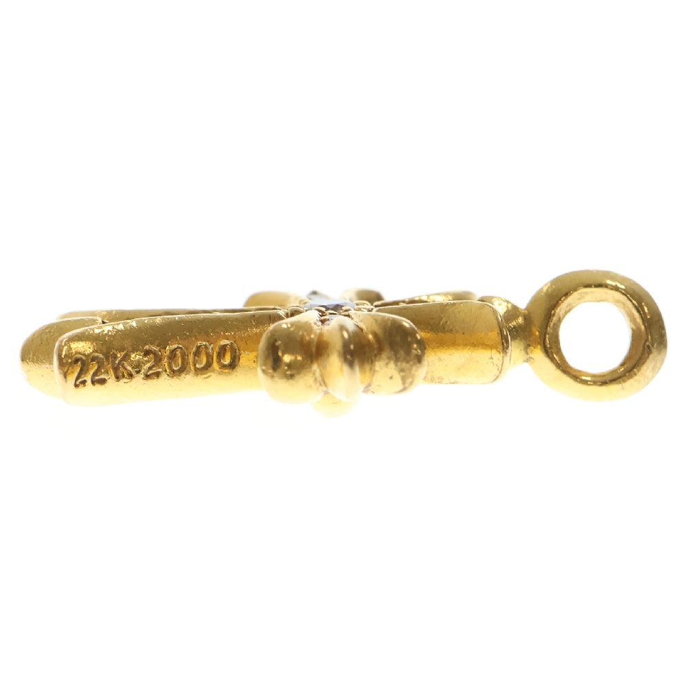 CHROME HEARTS(クロムハーツ) 22K TNY CRSF P/DIA タイニーファットクロス PAVEダイヤ ペンダントトップ ゴールド