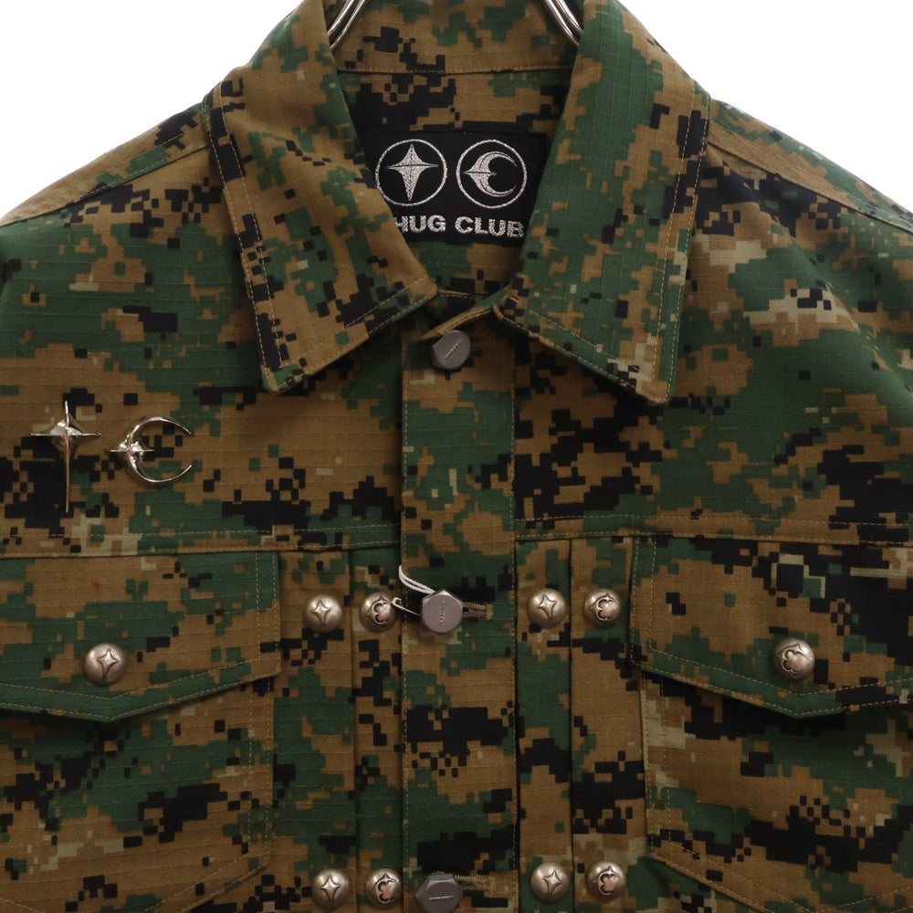 THUG CLUB(サグクラブ) 24AW TC Army Jacket カモ柄 アーミージャケット グリーン TC24JK2704
