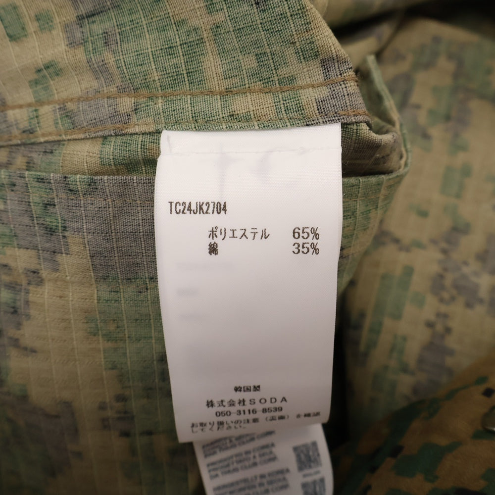 THUG CLUB(サグクラブ) 24AW TC Army Jacket カモ柄 アーミージャケット グリーン TC24JK2704