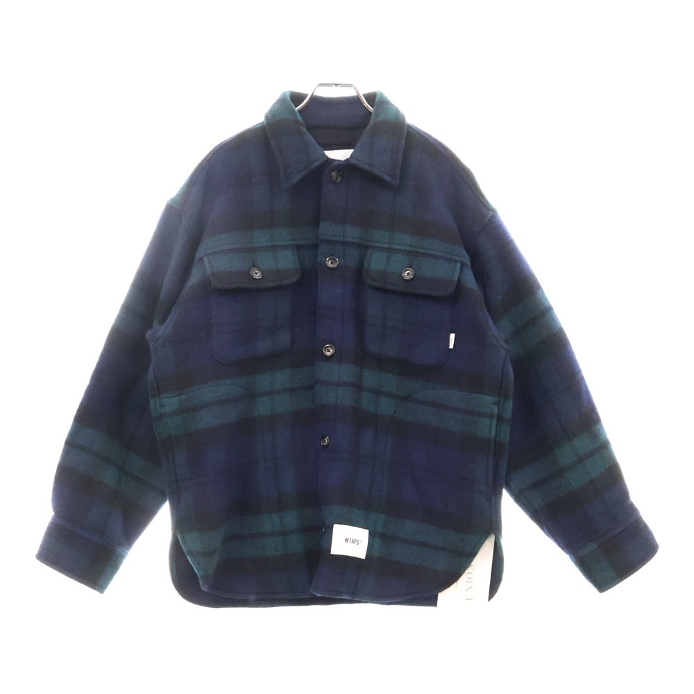 WTAPS(ダブルタップス) 24AW WCPO 02 / Jacket / WOPL Mosser Textile Green 242WVDT-JKM04 モッサー テキスタイル チェック柄 ジャケット グリーン
