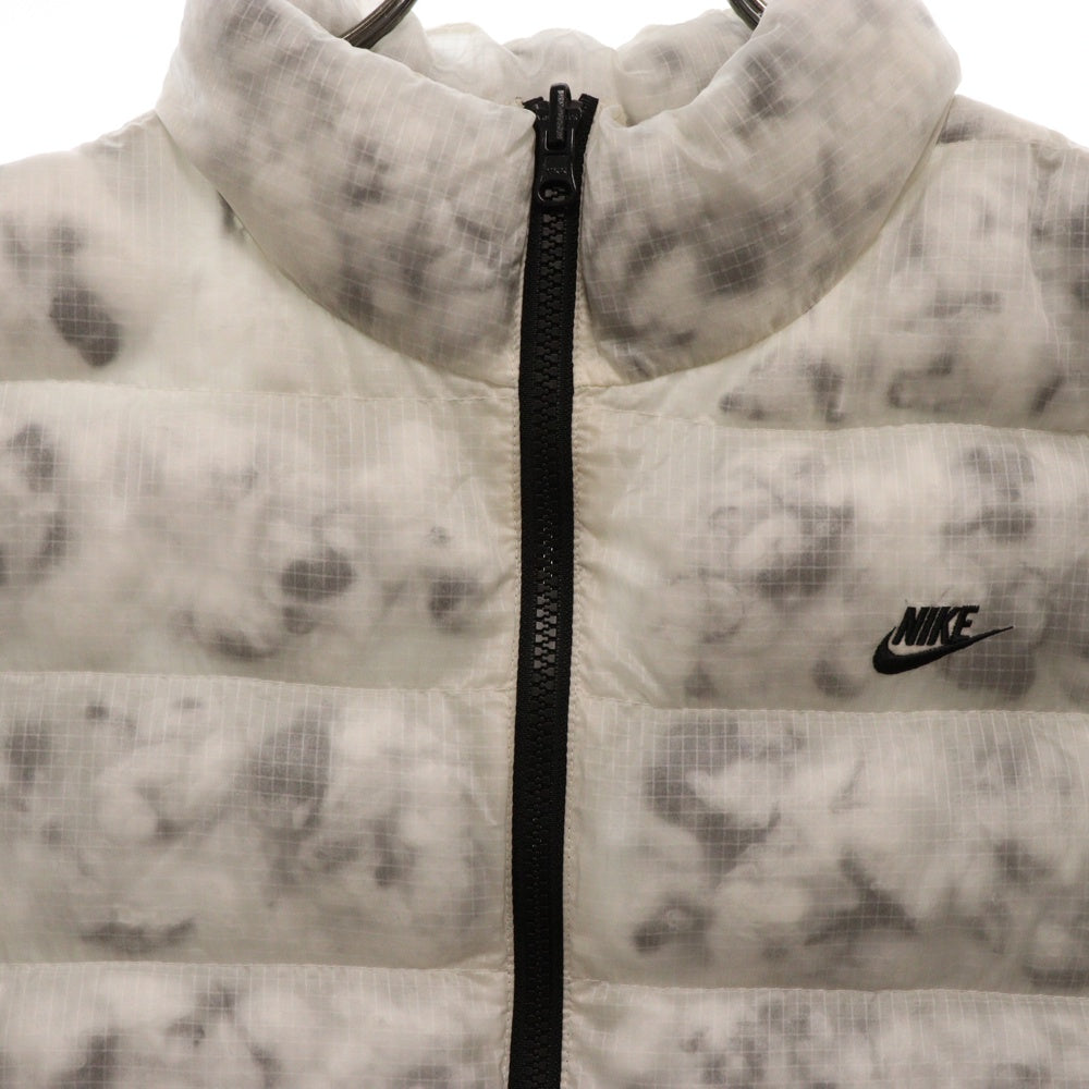 NIKE(ナイキ) 総柄ジップアップ中綿ジャケット ホワイト DD6607-010