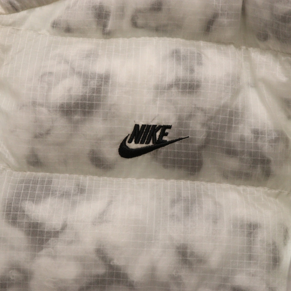 NIKE(ナイキ) 総柄ジップアップ中綿ジャケット ホワイト DD6607-010