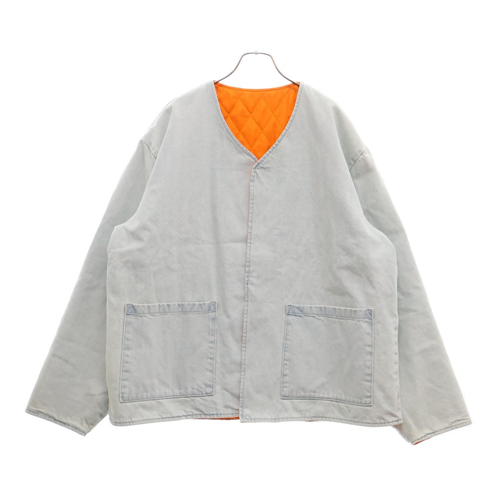 KITH(キス) キルティングリバーシブルデニムジャケット インディゴ/オレンジ