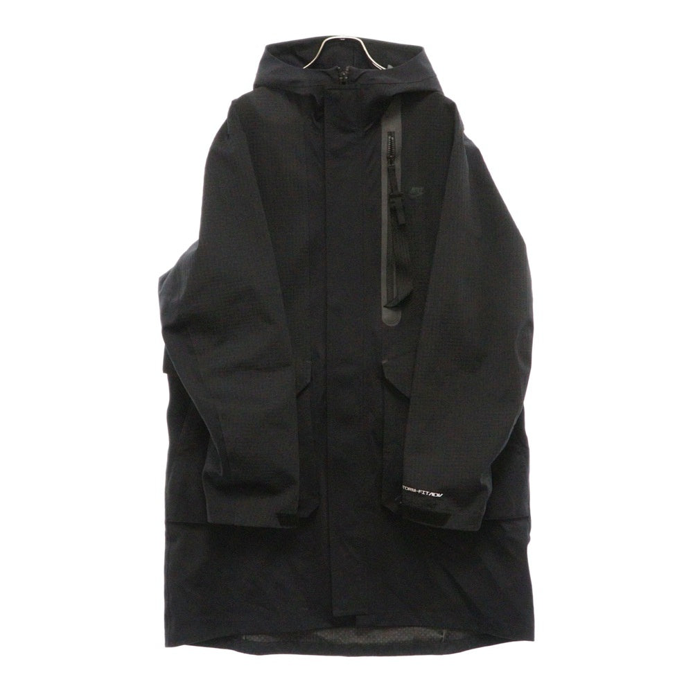 NIKE(ナイキ) 21AW Storm-fit Adv Tech Pack ストームフィットテックパックフーデッドナイロンダウンロングジャケット ブラック DD6607-010