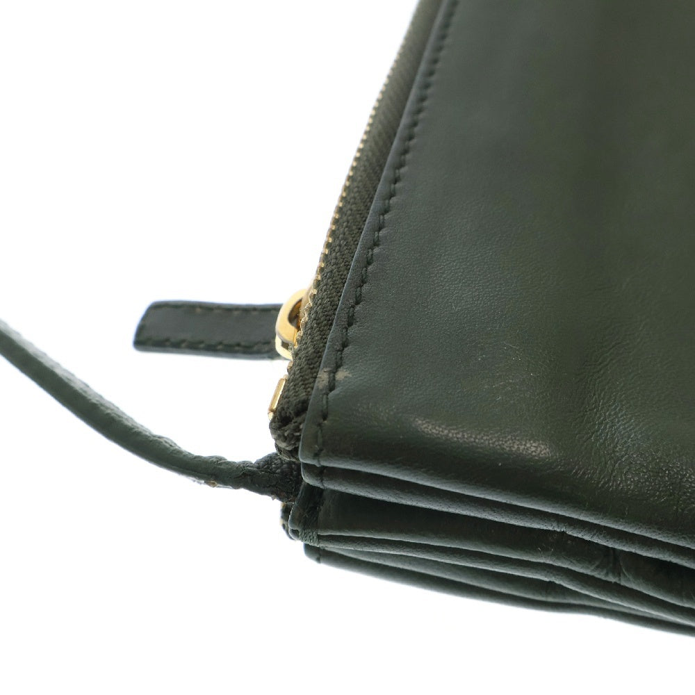 CELINE(セリーヌ) TRIO SMALL トリオ スモール レザーショルダーバッグ グリーン