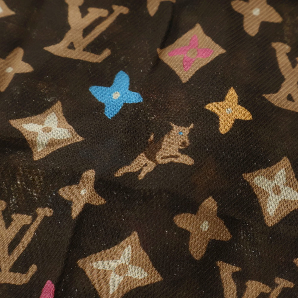 LOUIS VUITTON(ルイヴィトン) 24SS × タイラーザクリエイター モノグラム クレイジーストール スカーフ ブラウン M79794