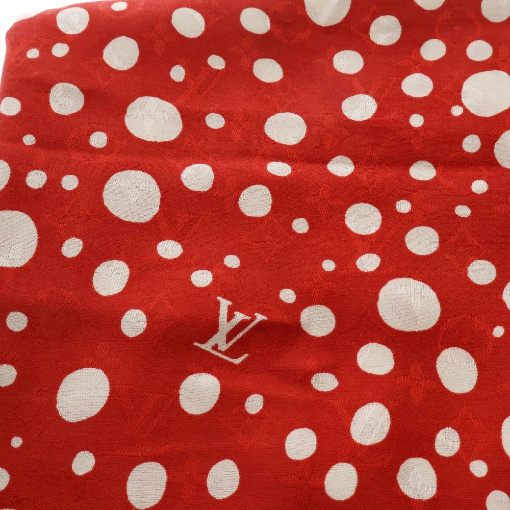 LOUIS VUITTON(ルイヴィトン) 23SS ×草間彌生 YK シルク混 インフィニティ ドット ショール スカーフ M78302 ホワイト/レッド