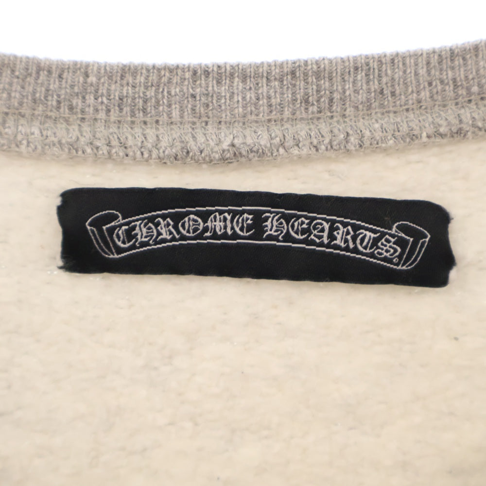 CHROME HEARTS(クロムハーツ) CRS PATCH クロスパッチ センターポケット コットンスウェットトレーナー グレー
