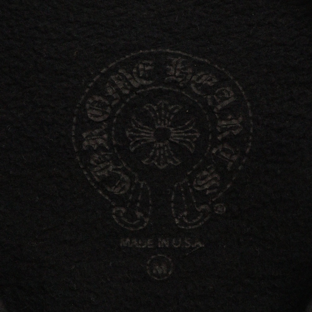 CHROME HEARTS(クロムハーツ) SWTSHRT PLVR ネックロゴプリントスウェット クルーネックトレーナー ブラック