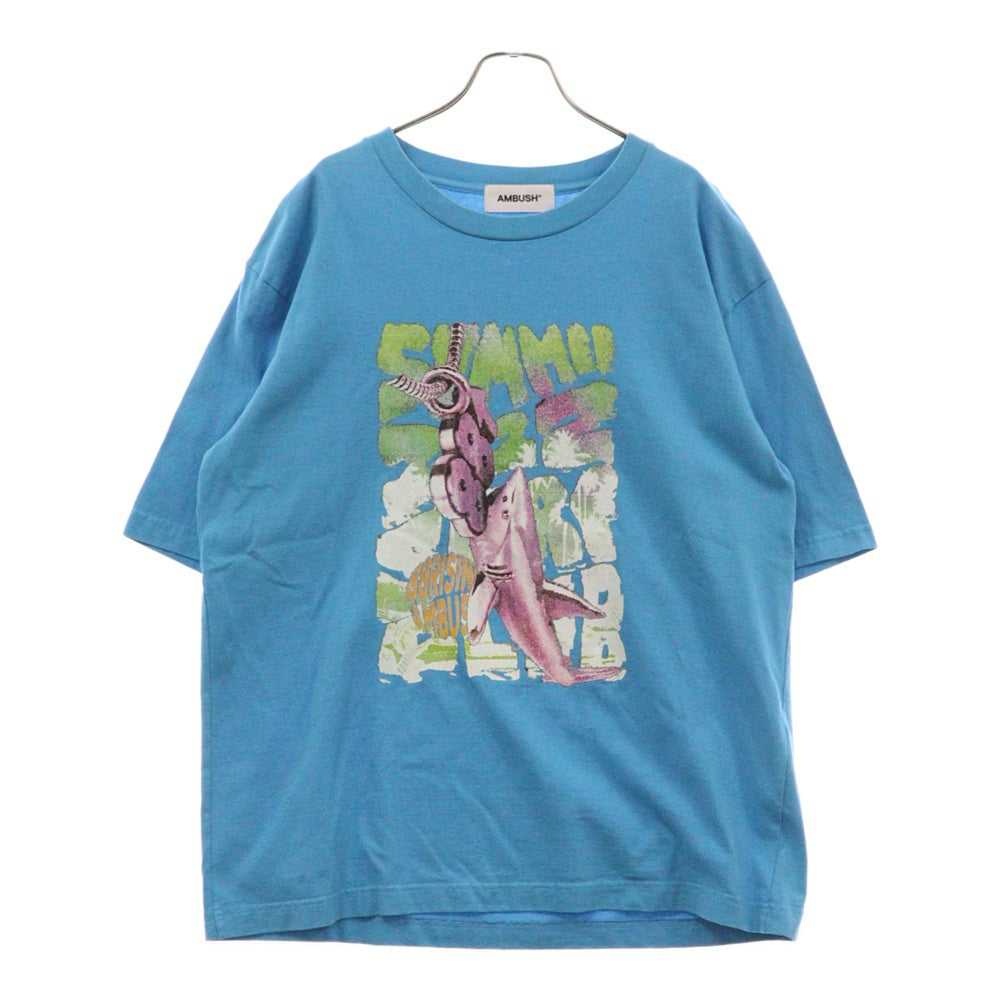 AMBUSH(アンブッシュ) フロントプリント 半袖Tシャツ カットソー ブルー 12114226