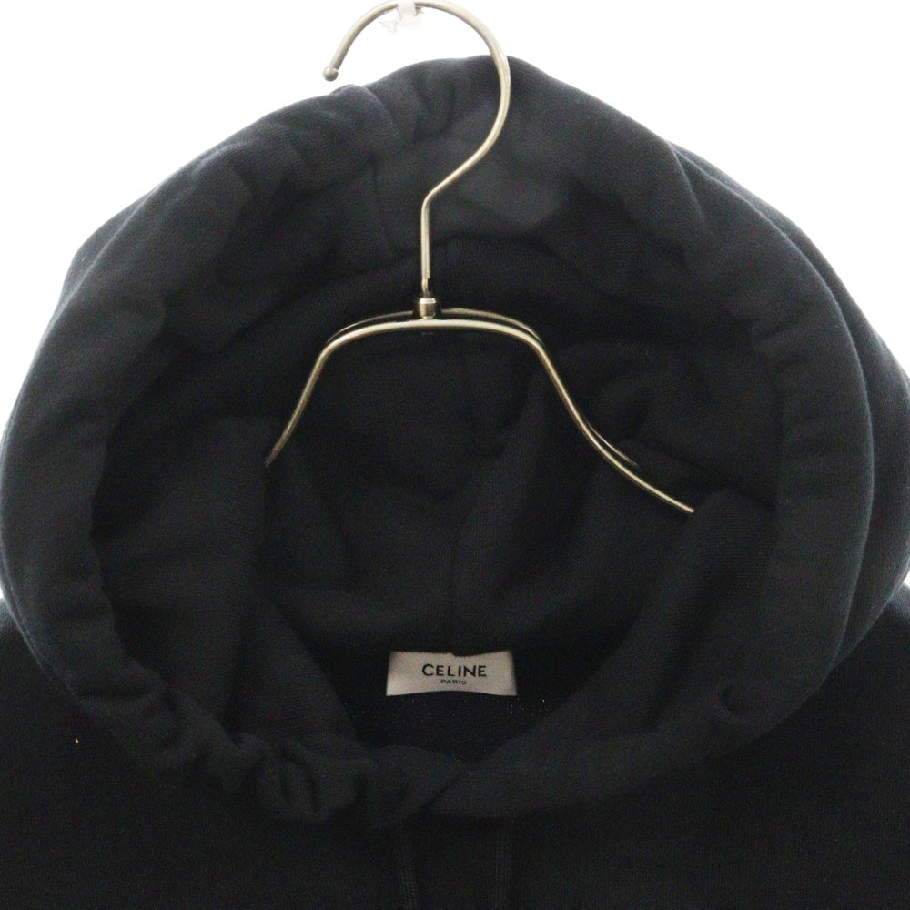 CELINE(セリーヌ) 22SS スタッズ装飾 フロントデザイン プルオーバーパーカー スウェット ブラック 2Y700670Q