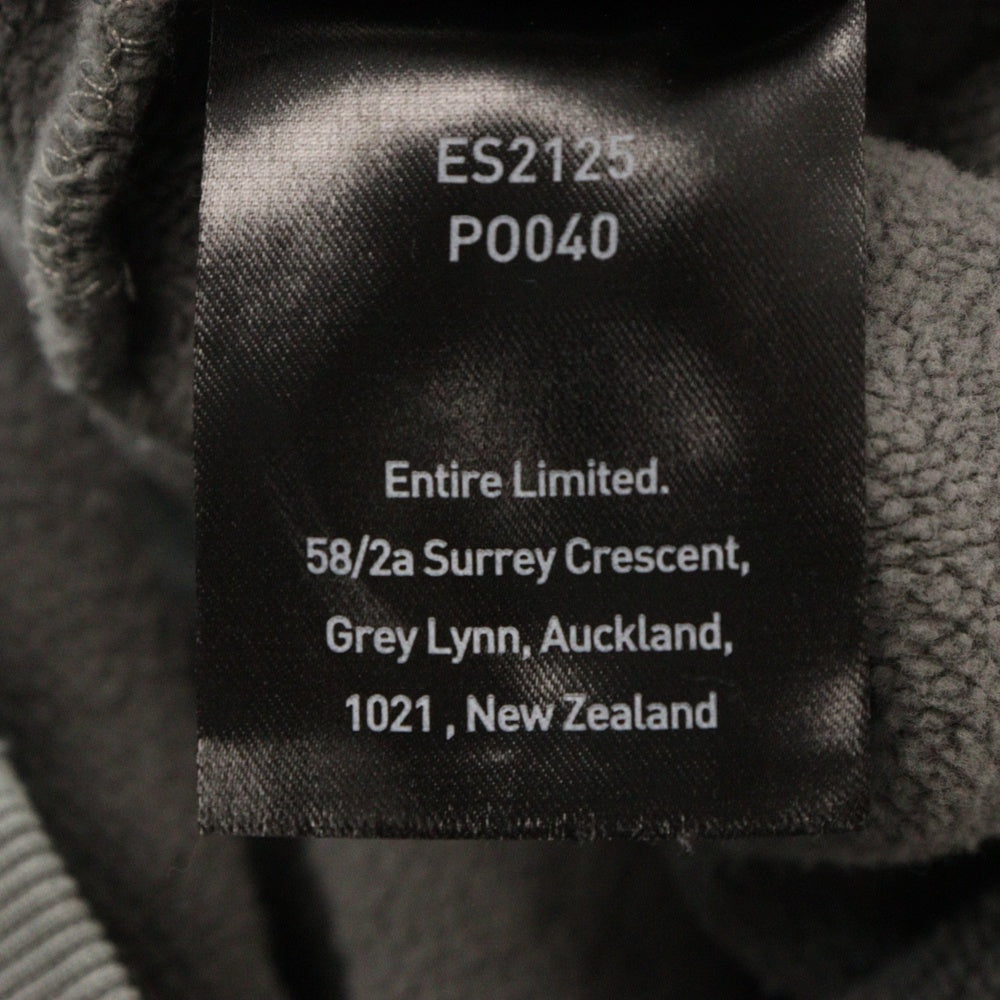 entire studios(エンタイア スタジオ) HEAVY HOODIE ウォッシュド加工 プルオーバースウェットパーカー フーディー グレー ES2125 PO040
