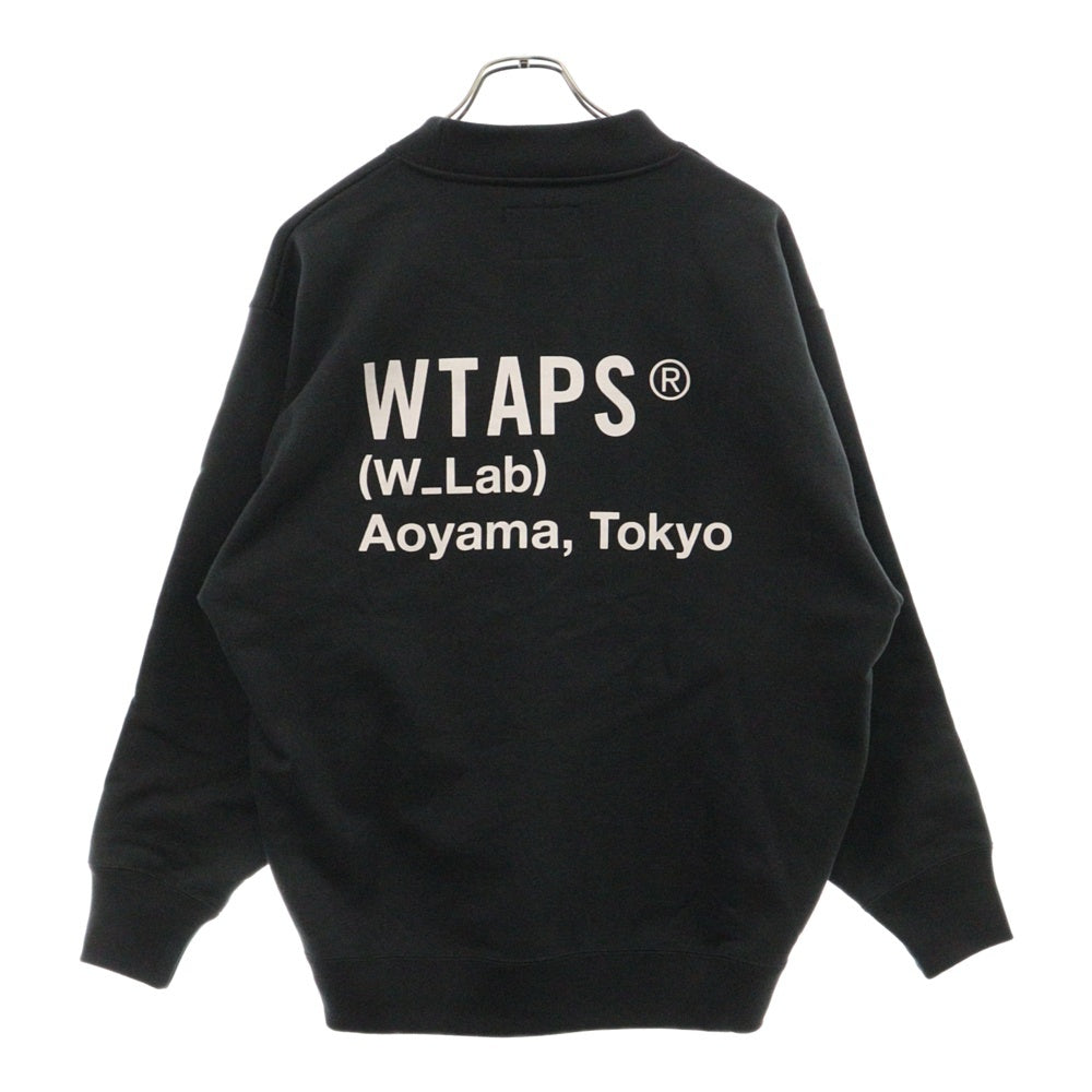 WTAPS(ダブルタップス) 24AW 青山店限定 フロントロゴ クルーネックスウェットトレーナー ブラック 242ATDT-CSM03S
