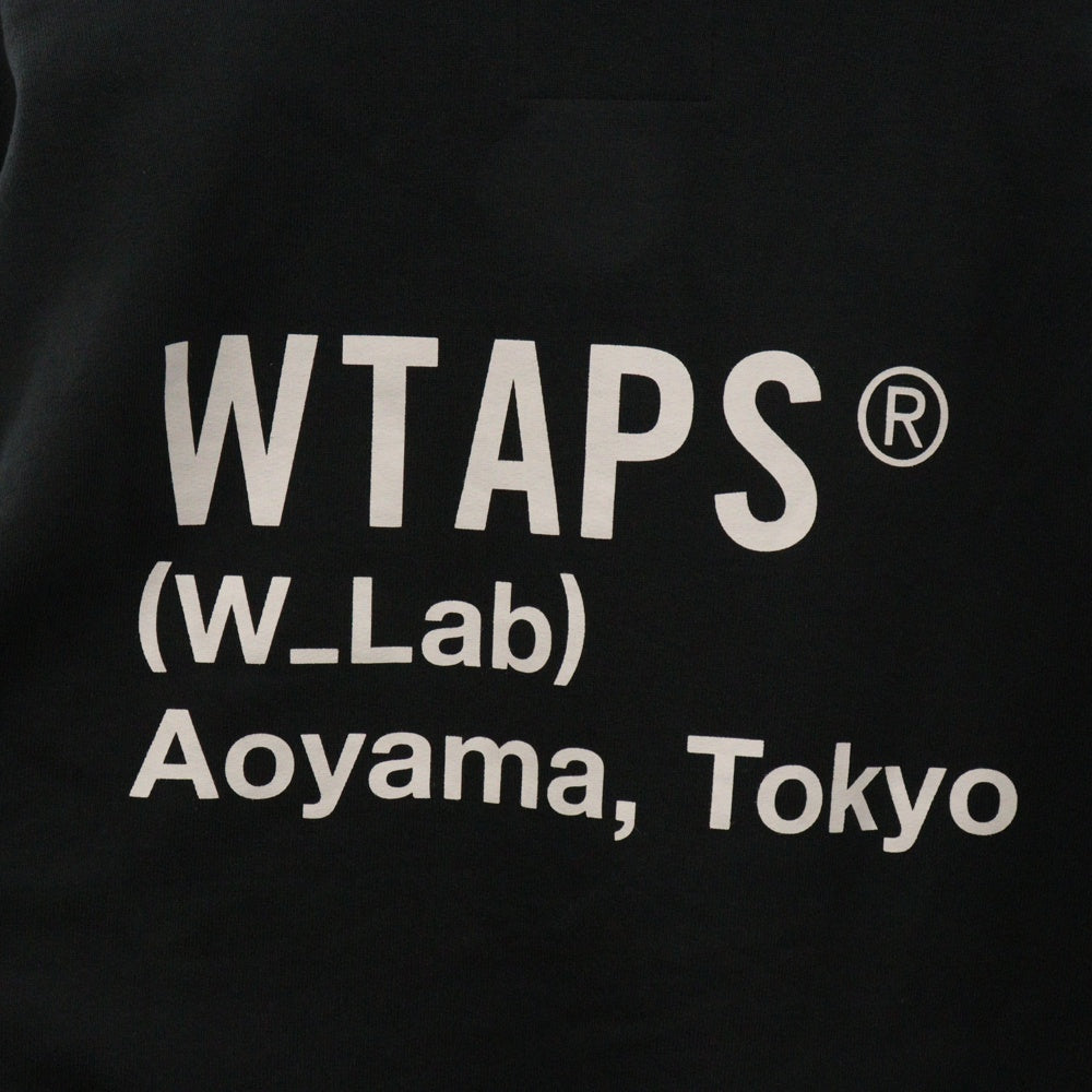 WTAPS(ダブルタップス) 24AW 青山店限定 フロントロゴ クルーネックスウェットトレーナー ブラック 242ATDT-CSM03S