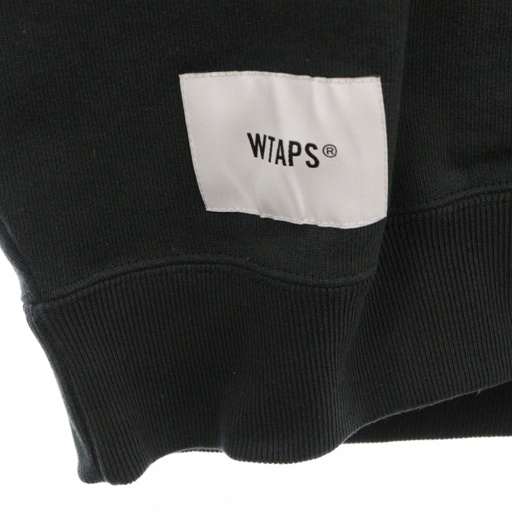 WTAPS(ダブルタップス) 24AW 青山店限定 フロントロゴ クルーネックスウェットトレーナー ブラック 242ATDT-CSM03S