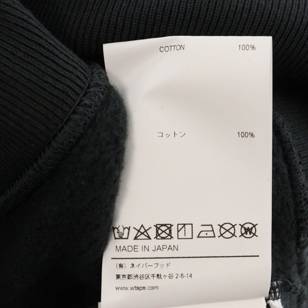 WTAPS(ダブルタップス) 24AW 青山店限定 フロントロゴ クルーネックスウェットトレーナー ブラック 242ATDT-CSM03S