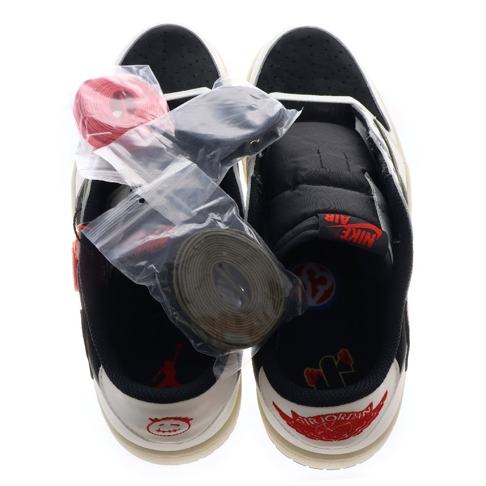 NIKE(ナイキ) ×トラヴィススコット WMNS AIR JORDAN 1 LOW OG Medium Olive ウィメンズ エアジョーダン1 ローカットスニーカー US10.5/27.5cm DZ4137-106
