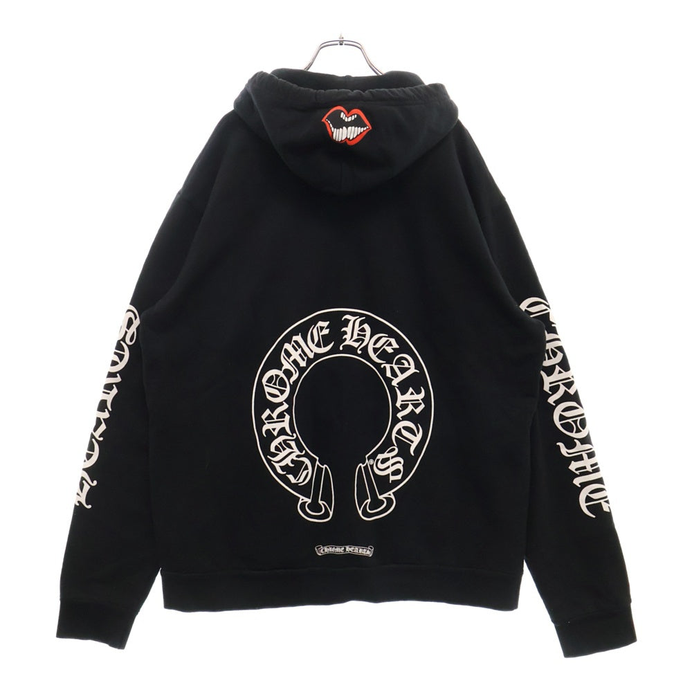 CHROME HEARTS(クロムハーツ) ×MATTY BOY Chomper Horseshoe Hoodie マッティボーイ チョンパーホースシュー フーディ プルオーバースウェットパーカー ブラック