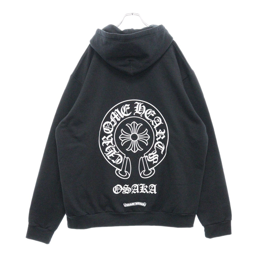 CHROME HEARTS(クロムハーツ) SWTSHRT HD OSAKA 大阪限定 ホースシュープリント プルオーバースウェットパーカー フーディー ブラック