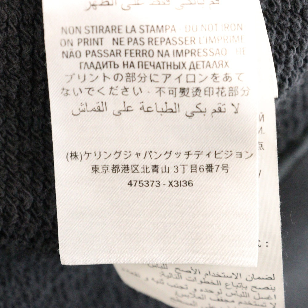GUCCI(グッチ) Black Cat Sweatshirt ロゴプリント クルーネックスウェットトレーナー ブラック 475373 X3I36