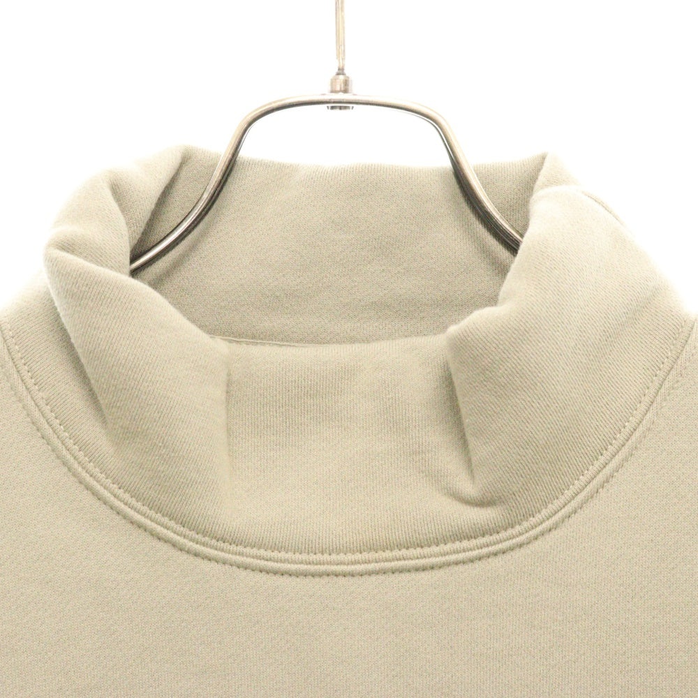 FEAR OF GOD ESSENTIALS(フィアオブゴッド エッセンシャルズ) MOCK NECK SWEATSHIRT リフレクターロゴプリント モックネックスウェットトレーナー カーキ