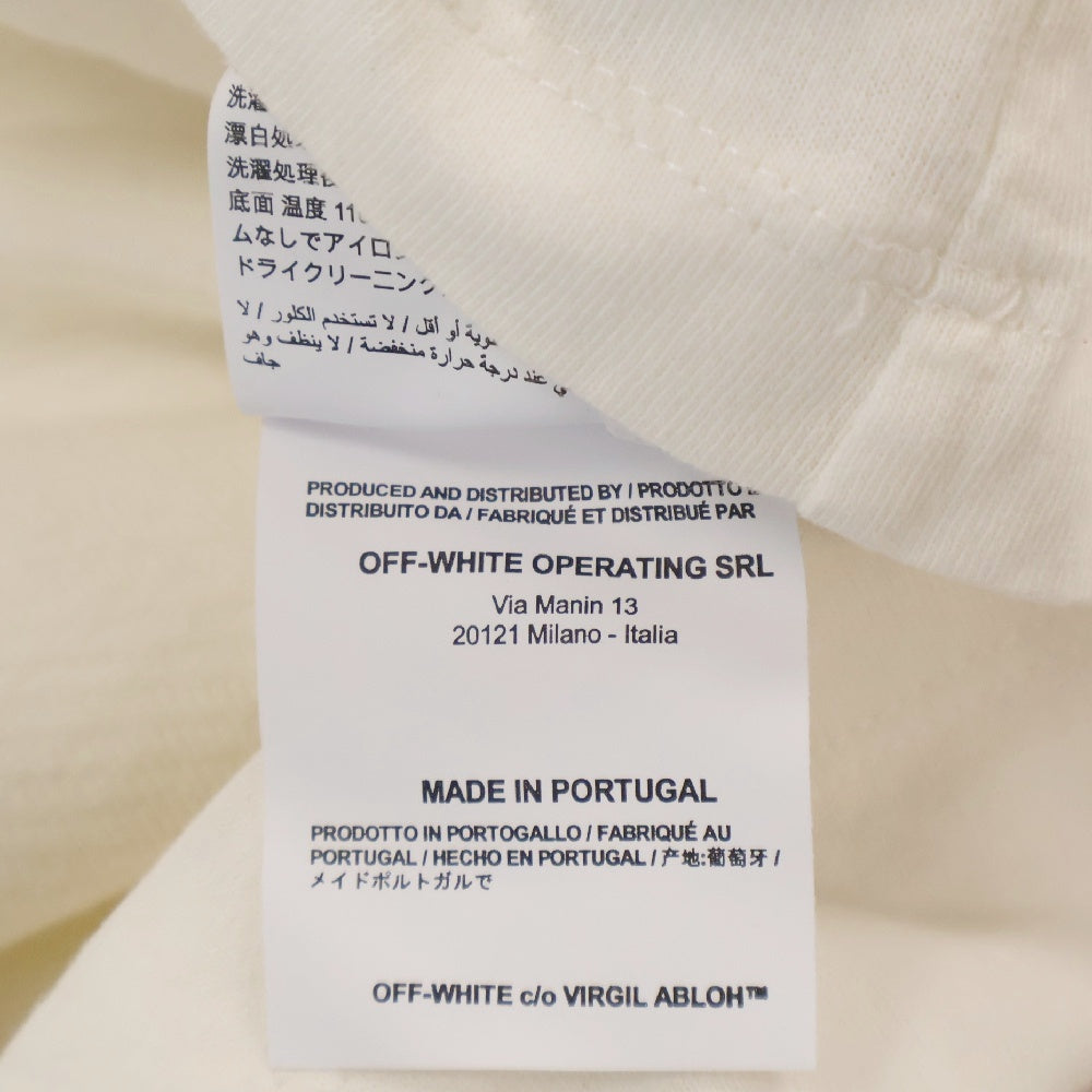 OFF-WHITE(オフホワイト) 18AW Hooded Sweatshirt レイヤードプルオーバースウェットパーカー フーディー ホワイト OMBB042F18899039
