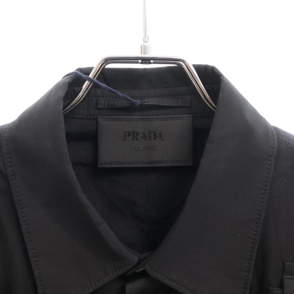 PRADA(プラダ) 24SS Multi Pocket Shirt Jacket マルチポケット 長袖シャツジャケット ブラック UGI267 SAAO 1XV2