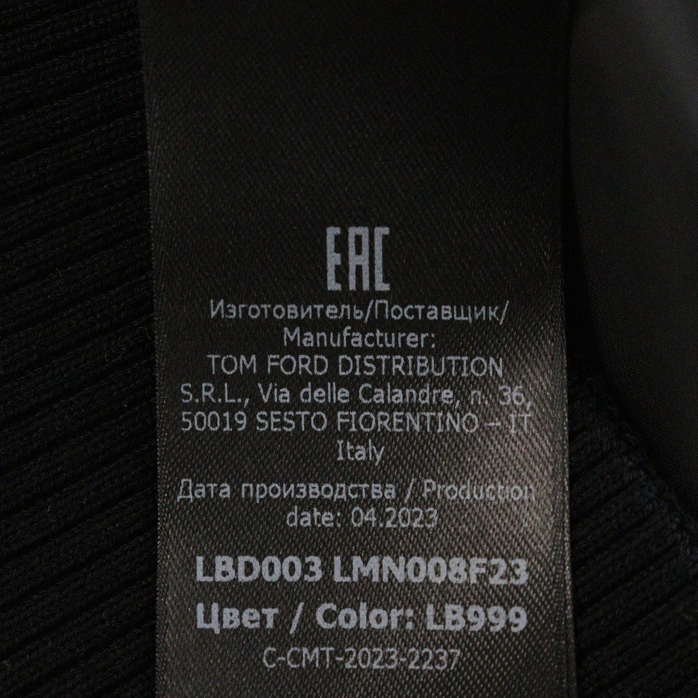 TOM FORD(トムフォード) LEATHER DOWN BOMBER JACKET レザーダウンボンバージャケット ラムレザー ブラック