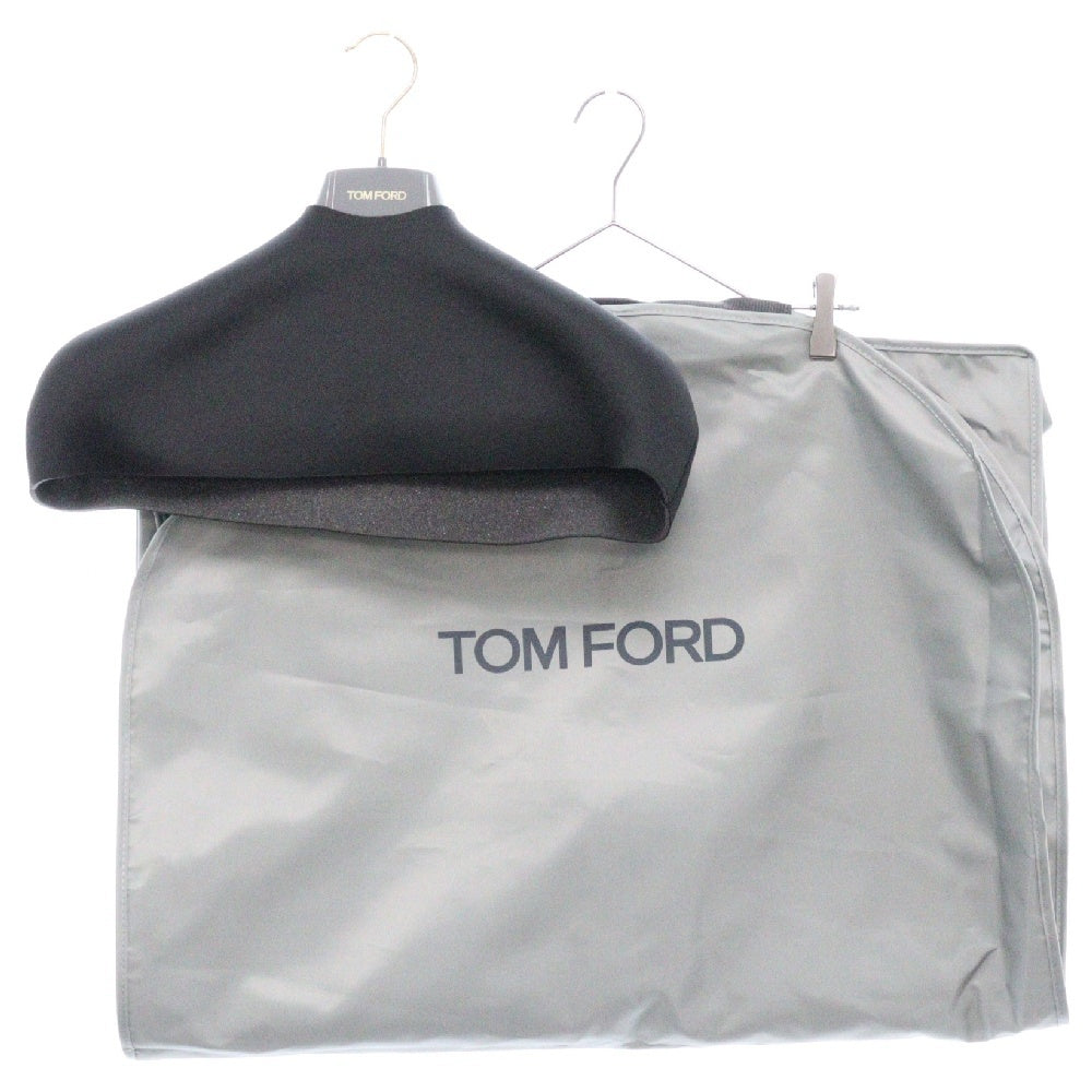 TOM FORD(トムフォード) LEATHER DOWN BOMBER JACKET レザーダウンボンバージャケット ラムレザー ブラック