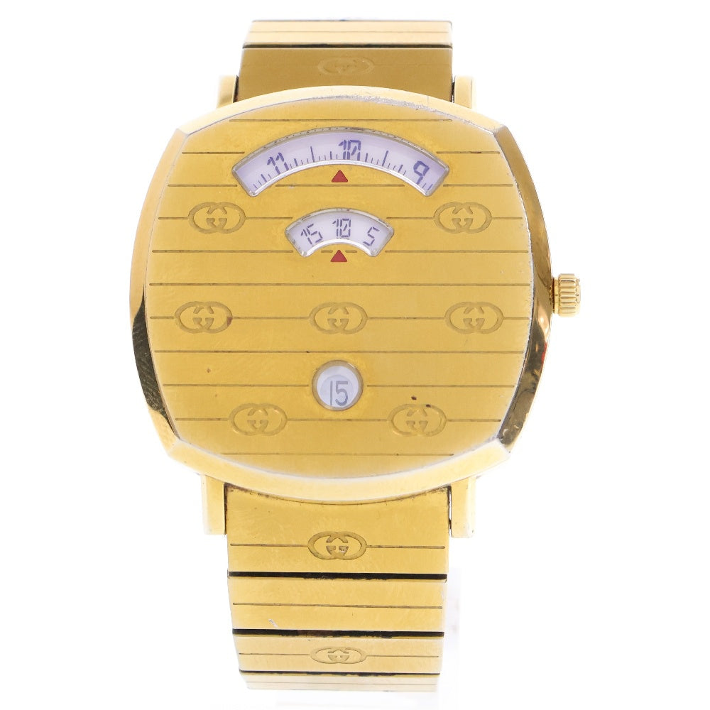 GUCCI(グッチ) グリップ インターロッキングG ウォッチ 腕時計 ゴールド YA157409