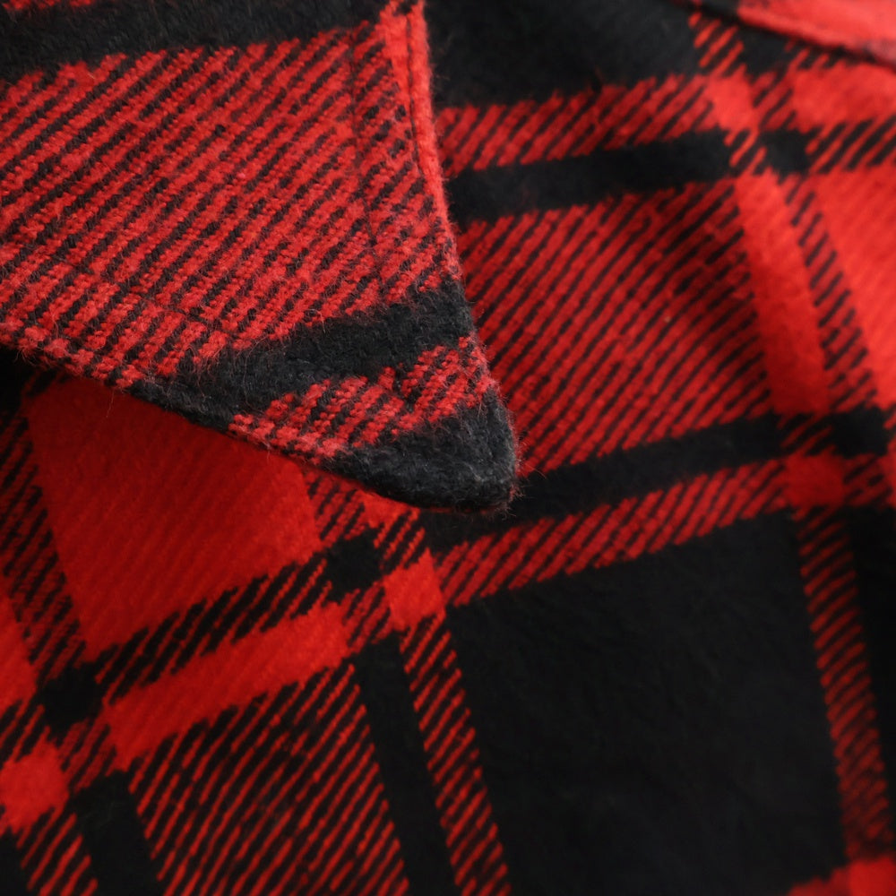 OFF-WHITE(オフホワイト) 18AW Flannel Shirt 裏地キルティング チェックネルシャツ レッド OMGA061E18A27001