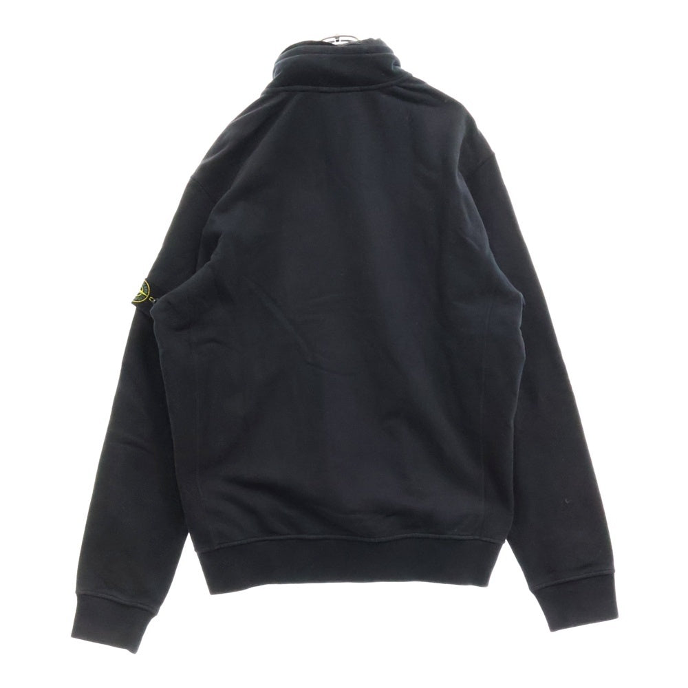 STONE ISLAND(ストーンアイランド) 17AW Hooded Sweat Shirt ロゴワッペン ジップアップスウェットパーカー フーディー ブラック 671563020