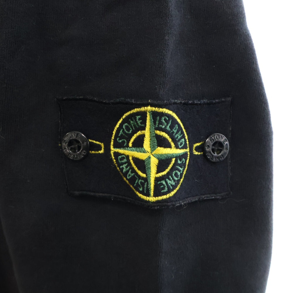 STONE ISLAND(ストーンアイランド) 17AW Hooded Sweat Shirt ロゴワッペン ジップアップスウェットパーカー フーディー ブラック 671563020