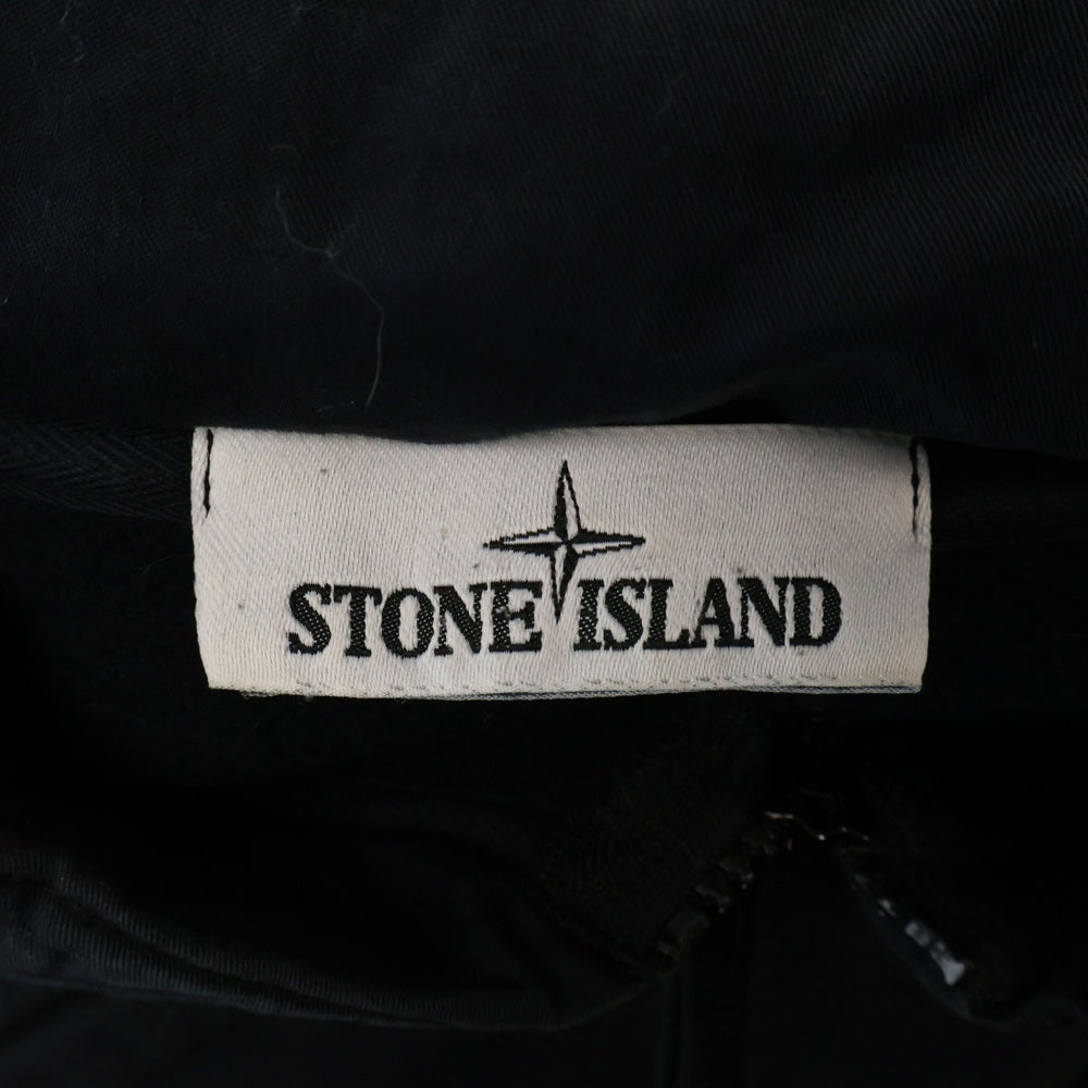 STONE ISLAND(ストーンアイランド) 17AW Hooded Sweat Shirt ロゴワッペン ジップアップスウェットパーカー フーディー ブラック 671563020
