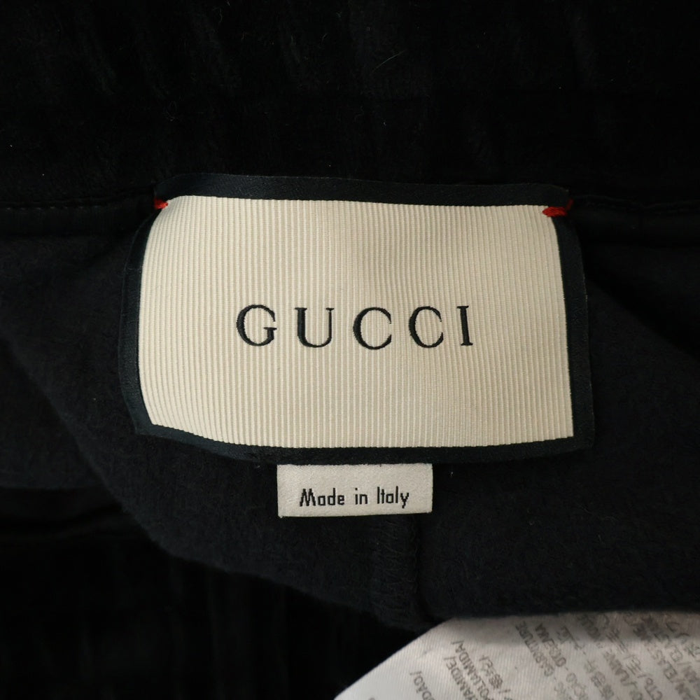 GUCCI(グッチ) Velvet Pants 刺繍 ベルベットパンツ ブラック 478789 X5T88