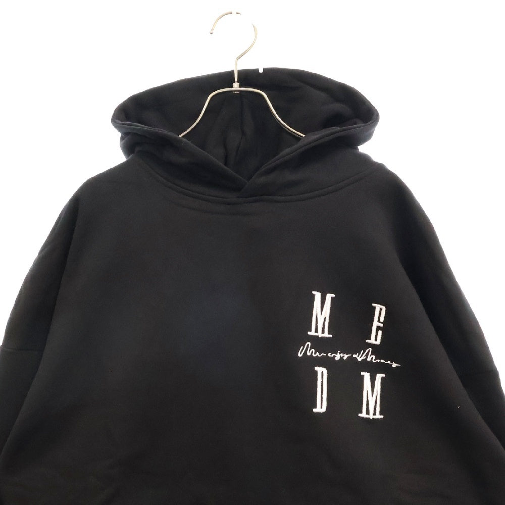 MR.ENJOY DA MONEY(ミスター エンジョイ ダ マネー) MEDM BASIC LOGO HOODIE ロゴ刺繍プルオーバースウェットパーカー フーディー ブラック