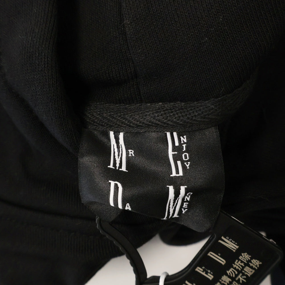 MR.ENJOY DA MONEY(ミスター エンジョイ ダ マネー) MEDM BASIC LOGO HOODIE ロゴ刺繍プルオーバースウェットパーカー フーディー ブラック