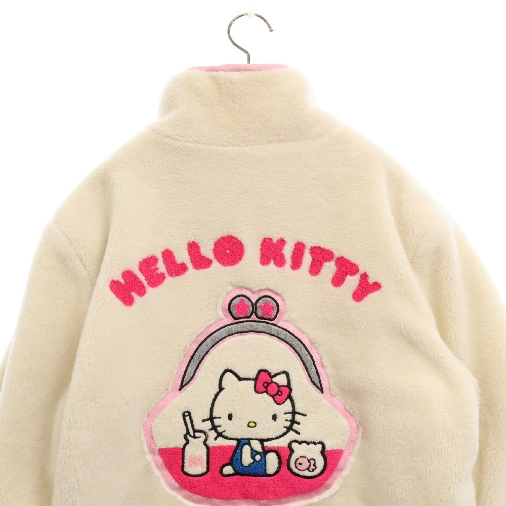 NO BRAND(ノーブランド) Donsmoke Hello Kitty キャラクタープリント ジップアップフリースジャケット ホワイト