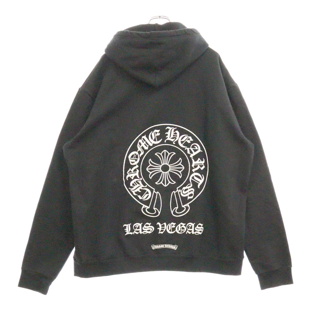 CHROME HEARTS(クロムハーツ) SWTSHRT PLVR LTD LAS VEGAS ラスベガス限定 ホースシュープリント プルオーバースウェットパーカー フーディー ブラック