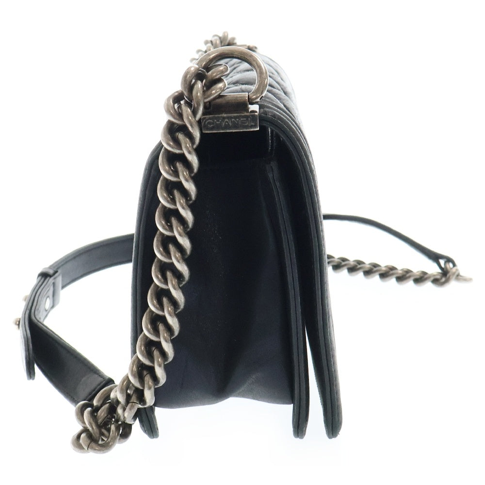 CHANEL(シャネル) Boy Chanel Leather Chain Shoulder Bag ボーイシャネル カーフスキンレザーチェーンショルダーバッグ ブラック A67086