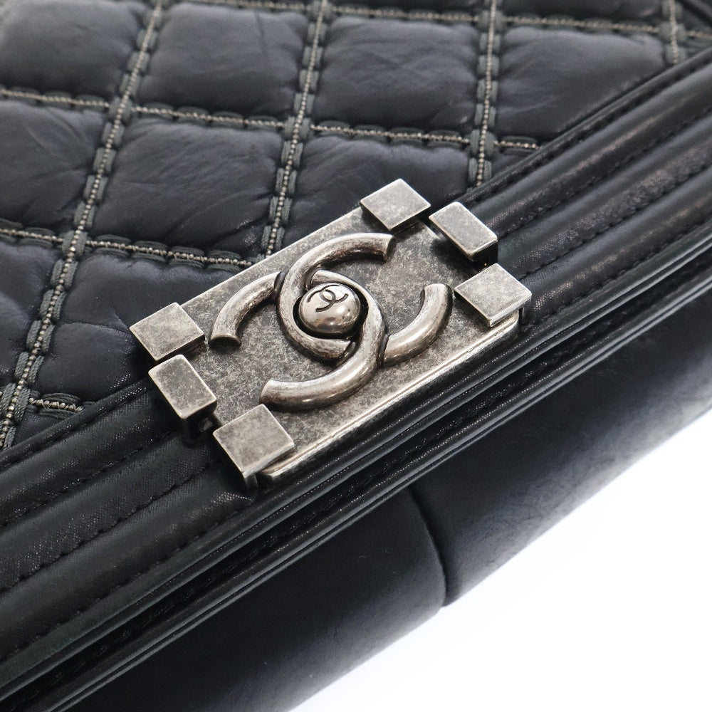 CHANEL(シャネル) Boy Chanel Leather Chain Shoulder Bag ボーイシャネル カーフスキンレザーチェーンショルダーバッグ ブラック A67086