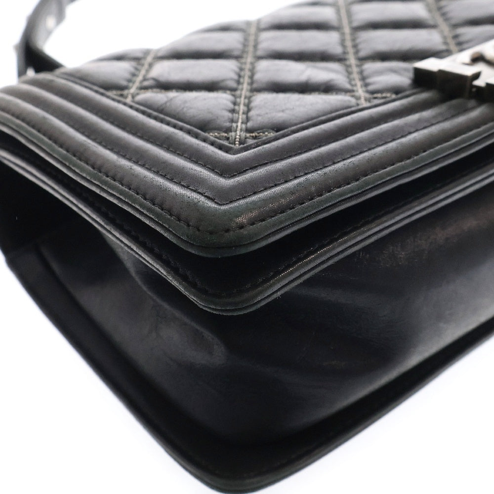 CHANEL(シャネル) Boy Chanel Leather Chain Shoulder Bag ボーイシャネル カーフスキンレザーチェーンショルダーバッグ ブラック A67086