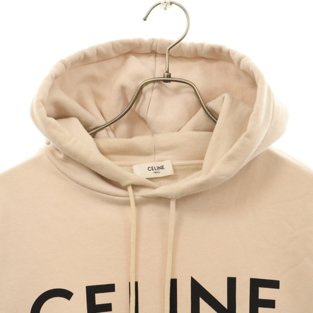 CELINE(セリーヌ) LOGO PRINT LOOSE HOODIE ロゴプリント プルオーバーパーカー フーディー 2Y321670Q ベージュ