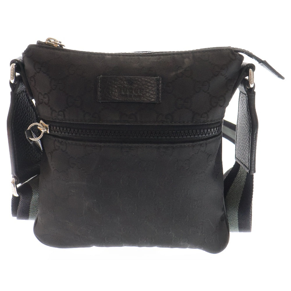 GUCCI(グッチ) GGキャンバス ナイロンショルダーバッグ ブラック 449183