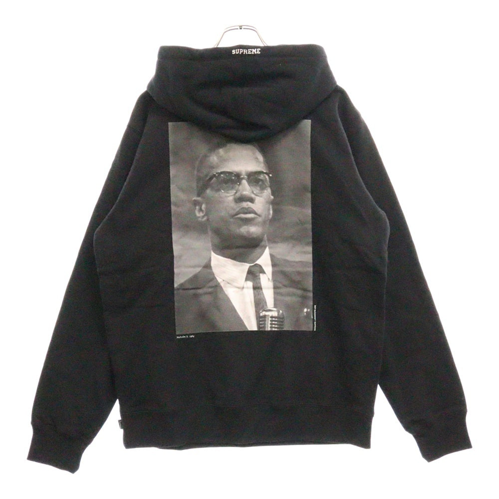 SUPREME(シュプリーム) 22SS ×Roy DeCarava Malcolm Hooded Sweatshirt ×ロイ デカラヴァ マルコメ バックプリント プルオーバーパーカー スウェット ブラック