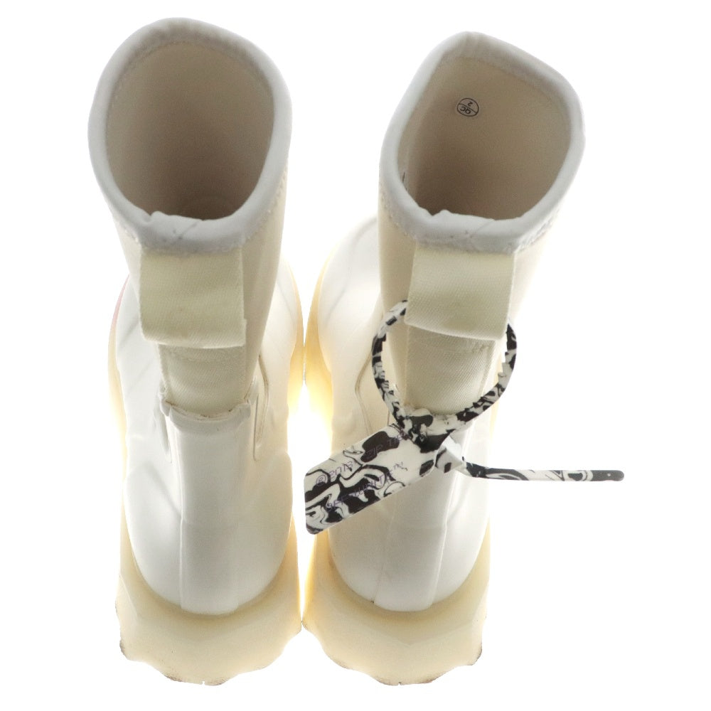 OFF-WHITE(オフホワイト) ワンポイント ラバー レインブーツ シューズ ホワイト
