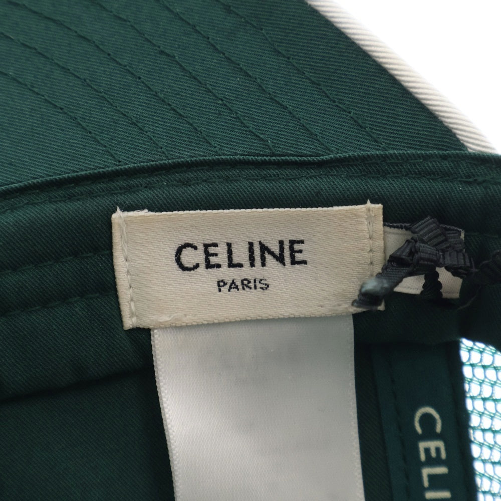 CELINE(セリーヌ) トリオンフ ベースボールキャップ メッシュキャップ 帽子 グリーン 2AUN8969P